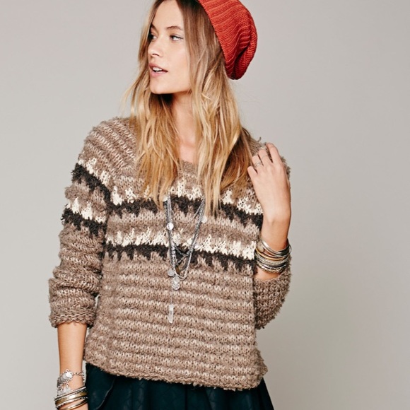 Free People Sweaters - 🎉Free People Fuzzy Fairisle Pullover🎉